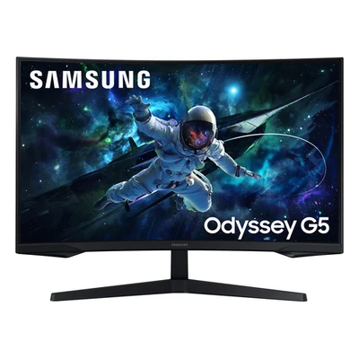 Samsung Odyssey 32" G5 QHD Curved Monitor 165Hz 1000R 1ms Black LS32CG554ENXZA - Image 1 of 3
