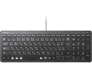 ELECOM Keyboard Wired Pantograph Compact keyboard Black TK-FCP097BK 508g Japan - Photo 1/6