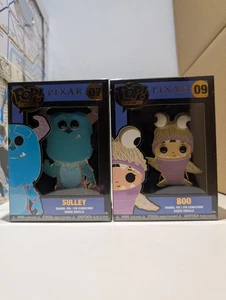 Funko Pop! Pixar Monsters Inc Boo & Sulley Enamel Pin Badges - New & Sealed - Picture 1 of 23