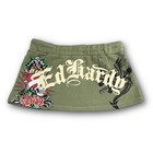 ED HARDY “Heart Of Roses” SAGE MINI SKIRT