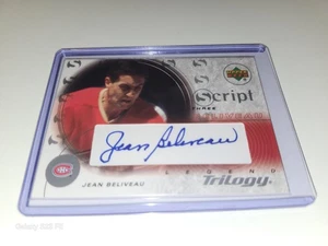 2003-04 Upper Deck Trilogy - Script Jean Beliveau #S3-JB (AU) Auto NM - Picture 1 of 9