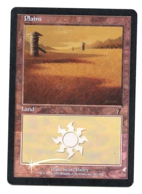Magic The Gathering Plains Card - Seventh Edition - Foil HP Condition-3rdp - Image 1 of 2