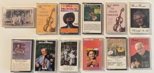 Music Cassette Tapes, 13 Count Lot, Bluegrass/ Fiddler, Good Cond - Imagen 1 de 11