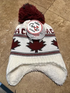 Canada Ribbed Cuffed Beanie Haubenmütze Strick Bommel Spruch Unisex Ski - Jugendgröße - Bild 1 von 6