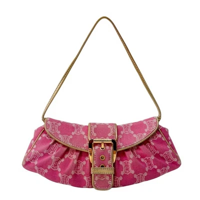 CELINE Macadam Pink Denim Shoulder Bag - Image 1 of 4