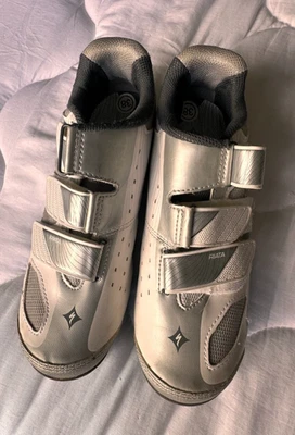 ✅ Specialized Riata Women's MTB / Spin Shoes white/sliver - EU 38 (US 7. 5) - Image 1 of 4