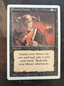 *** REVISED Demonic Tutor *** NM Clean - DUTY FREE - 3rd Vintage MtG Magic - Picture 1 of 2