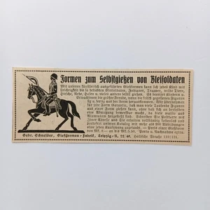1930 Schneider Stampi Soldatini Piombo Pubblicità Pubblicità Advertising - Foto 1 di 1