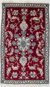 Handmade Red Oriental Rug Small Classic Floral Design Foyer Decor Carpet 3X5 ft - Picture 1 of 14