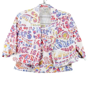 Maryley Two Piece Skirt Suit Set Women's Size US 30 Retro Hippie Modern Colorful - Picture 1 of 12