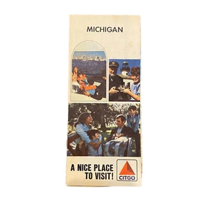 Vintage Road Map Michigan Citgo Detroit 1971 - Picture 1 of 7