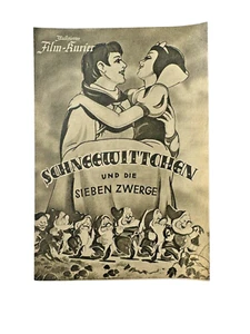 Walt Disney 1947 Blancanieves 8.5"x6" Vintage Original Película Alemana Folleto Raro - Imagen 1 de 3