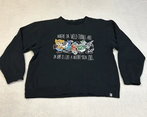 TRUE x The F Word Livin In Da Bay Sweatshirt Mens Sz XL Black Raiders Niners - Picture 1 of 10