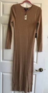 Express Women's Light Brown Sweater Dress Long Sleeve - Picture 1 of 4