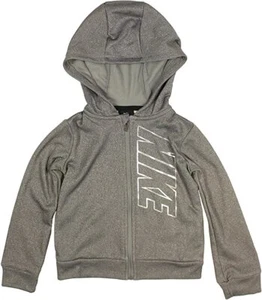 Nike Girl's Grey/Silver Therma Dri-Fit FZ Hoodie/Jacket (36E147-042) Size 5/6/6X - Picture 1 of 2