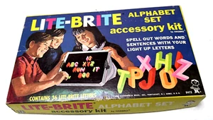 Lite-Brite Alphabet ABC Vintage Original 1968 Accessory Kit -Complete 36 Letters - Picture 1 of 3
