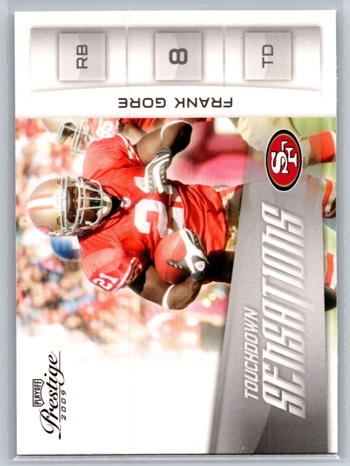 2009 Playoff Prestige #19 Frank Gore TD Sensations Excellent - Image 1 of 2