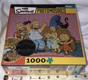Photomosaic The Simpsons Family Couch 1000 Piece Jigsaw Puzzle New Sealed Homer - Picture 1 of 11