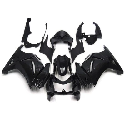 08-12 Kawasaki EX250 Ninja 250 Fairing Kit Gloss Black SHIPS FROM USA - Imagem 1 de 4