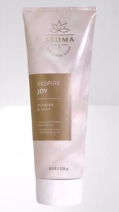 1-PACK BATH & BODY WORKS AROMATHERAPY INSPIRE JOY JUNIPER & SAGE BODY CREAM 8 OZ - Picture 1 of 3