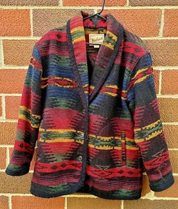 Vintage Woolrich Jacket Southwest Aztec Wool USA Made Womens L - Picture 1 of 6
