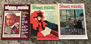 Vintage Lot of 3 Sheet Music Magazines 1986 1987 1989 - Picture 1 of 2