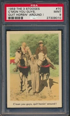 1959 FLEER THE 3 STOOGES #70 C'MON YOU GUYS... PSA 9 MINT - Image 1 of 2