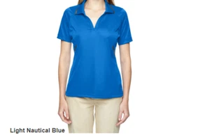 Ladies Eperformance Propel Interlock Polo Contrast Tape Womens Extreme Ash City - Picture 1 of 4
