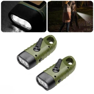 Linterna LED Solar Manivela Solar Dynamo Recargable Lámpara de Emergencia - Imagen 1 de 32
