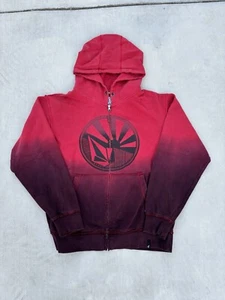 Red and purple Volcom zip up hoodie size medium - Picture 1 of 4