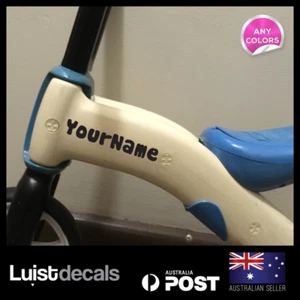 2x Custom Text Name Lettering Personalised Bike Helmet Decals Stickers 150mm - Picture 1 of 4