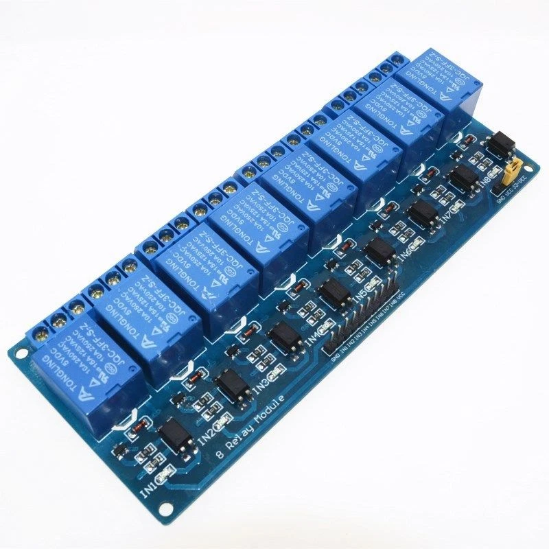 Nuovo UK 5V 8-Channel Modulo Relè Espansione Scheda Per Arduino Raspberry Pi - Immagine 1 di 1