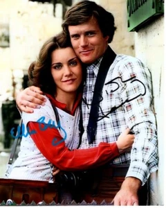 Foto firmada de NICHOLAS HAMMOND y ELLEN BRY 8x10 EL INCREÍBLE HOMBRE ARAÑA - Imagen 1 de 1