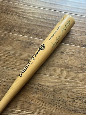 Bate de béisbol Koufax Ryan Feller multifirmado sin bateador inscripción JSA LOA Foto 1 de 4