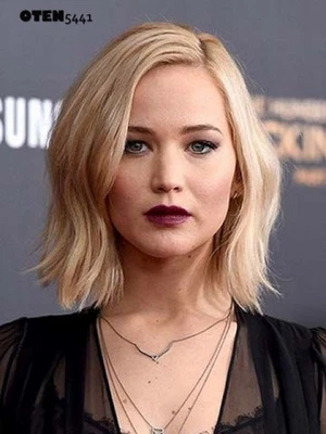 Pelucas populares de fibra resistentes al calor frontales de encaje ondulado rubias pelucas diarias de moda Foto 1 de 4