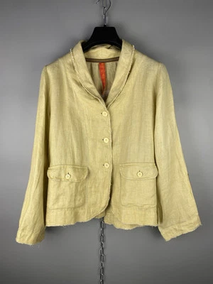 Chaqueta Blazer Ewa i Walla Lagenlook Boho De Gran Tamaño Lino Botón Talla S Foto 1 de 4