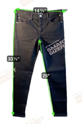 Pantalones de mezclilla ajustados Signature by Levi Strauss & Co. dorados para niñas talla 14 regular (negro) Foto 1 de 4