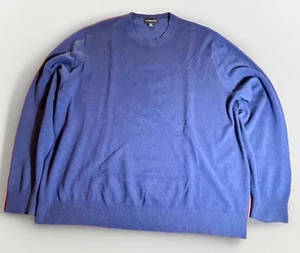Lands’ End Mens  XL 100% Cashmere Sweater Purple Crewneck Soft Knit Cozy Classic - Picture 1 of 8