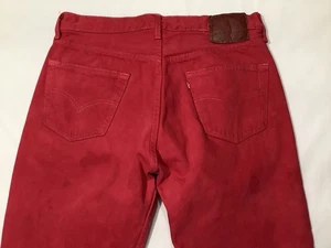 Vintage Levi's 501 Jeans Mens 32x29 Red Button Fly Made in USA 90's Cotton - Picture 1 of 12