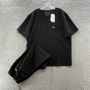Figs Scrub Set Men 2XL Black Technical Collection Leon Top Zamora Jogger Medical - Picture 1 of 24