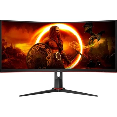 AOC CU34G2XP/BK Gaming-Monitor schwarz/rot Curved 34 Zoll WQHD 180Hz VA-Panel - Bild 1 von 4