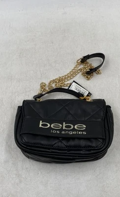 Bolso Bandolera Bebe Los Angeles Mujer Cuero Negro Bolsillos Internos Correa Cadena Foto 1 de 4