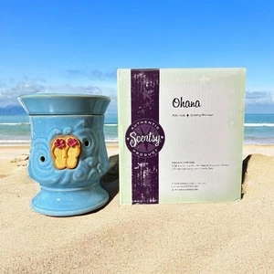 Sandalias chanclas Scentsy "OHANA" calentador de cera tamaño completo RETIRADAS - azules playa NIOB - Imagen 1 de 3