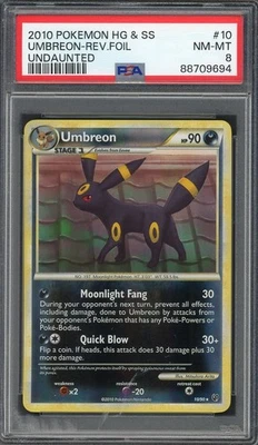 PSA 8 Umbreon Undaunted 10/90 Reverse Holo Pokemon Card B22 - Image 1 of 2