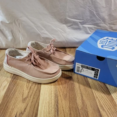 Zapatos Hey Dude Wendy Rise Chambray Rose EE. UU. Para mujeres 8 UE 39 Caja de corbata sin cordones Usados en Excelente Condición Foto 1 de 4