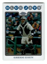 2008 Topps Chrome Gregg Zaun Refractor #189 Toronto Blue Jays