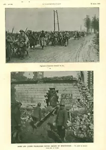 Document ancien lignes françaises entre Amiens Montdidier 1918 issu de magazine - Imagen 1 de 2