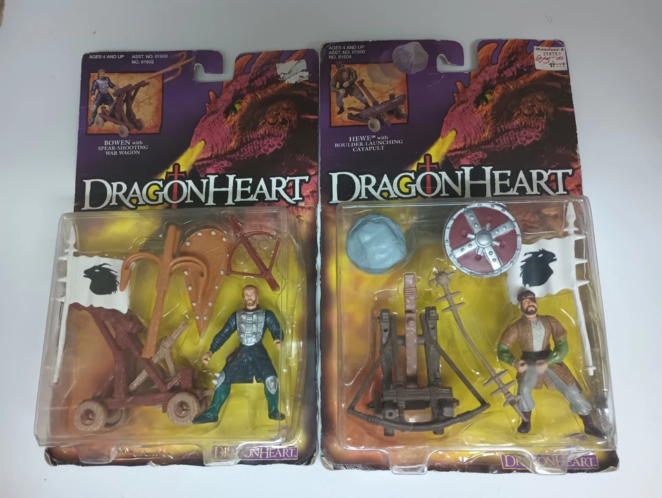 1995 Kenner Dragonheart Bowen Action Figure With Spear-shooting War Wagon MOC