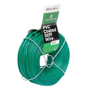 LightHouse PVC Coated Stiff Wire - 50m - Garden Tying Fixing Plant Green Wire - Picture 1 of 2