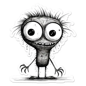 Cute Monster, Vinyl Decal Sticker, Indoor Outdoor, 3 Sizes, #11665 - Picture 1 of 1